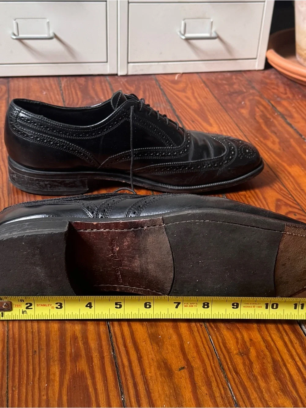 Florsheim Lexington Wingtip Brogue Oxford Shoes Black Leather 11.5 B Narrow